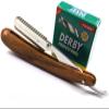 4-Piece Men's Grooming Set with Beard Scissors, Straight Razor, Razor Blades & Tweezers NATRA view 4
