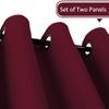 Muutos Blackout Eyelet Curtain, 235 x 220 cm, Purple view 2