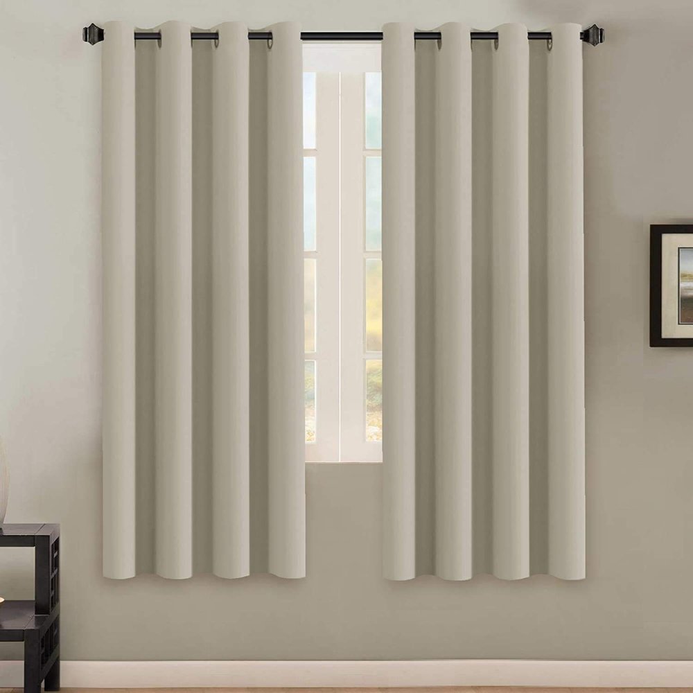 Muutos Blackout Curtain with Ruffle Tape, H 120 x W 100 cm, Milky