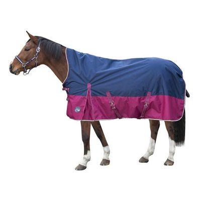 HKM 12016 Fly Rug, Dark Blue/Wine Red, 160