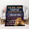 Tianbi Letter-Printed Flannel Blanket for Son view 2