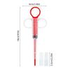Nifocc Plastic Pet Medicine Feeder Syringe with Soft Tips for Cats and Dogs, Red and Blue, 2-Pack view 2