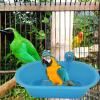 XIOJAE Small Parrot Bird Bath with Mirror view 4