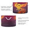 LDIYEU Hand-Drawn Fire Phoenix Toy Organizer Storage Basket, Large Foldable Laundry Basket for Kids view 3