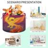 LDIYEU Hand-Drawn Fire Phoenix Toy Organizer Storage Basket, Large Foldable Laundry Basket for Kids view 4