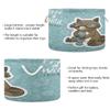 LDIYEU Fox Fish Kangaroo Toy Organizer Basket, Large Foldable Storage Basket view 3
