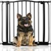 Bettacare Extra-Tall Curved Pet Gate, 198–207 cm, Matte Black, 100 cm High view 1