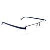 KoKoBin Ultralight TR90 Reading Glasses for Men and Women, Half-Rim Narrow Frame with Case and Cleaning Cloth (Blue, +2.25) view 4