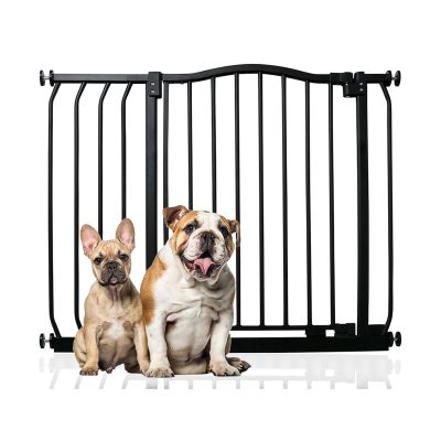 Bettacare Curved Dog Gate, 89–98 cm, Matte Black, Pressure-Mounted