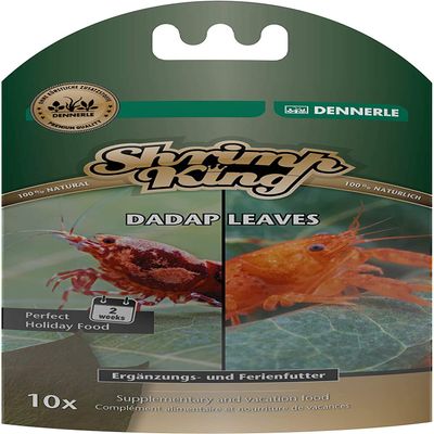 Dennerle Shrimp King Dadap Leaves - Premium Food for Shrimp and Crustaceans (10 pcs)