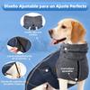 SlowTon Winter Coat for Dogs, Fleece-Lined with Turtleneck Scarf, Reflective Strips, Adjustable, Waterproof and Windproof view 2