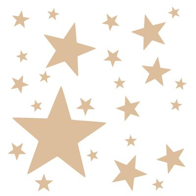 timalo Star Wall Stickers for Kids’ Rooms, Unicolor, Matte, Self-Adhesive | 73097-Saffron-M-120