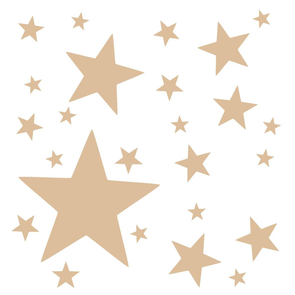 timalo Star Wall Stickers for Kids’ Rooms, Unicolor, Matte, Self-Adhesive | 73097-Saffron-M-120