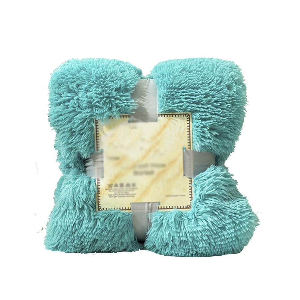 YAOTT Blue Lake Faux Fur Throw Blanket, 80 x 120 cm
