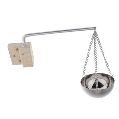 Tubayia Stainless Steel Essential Oil Holder Bowl for Sauna Aromatherapy with Chain (20 cm)