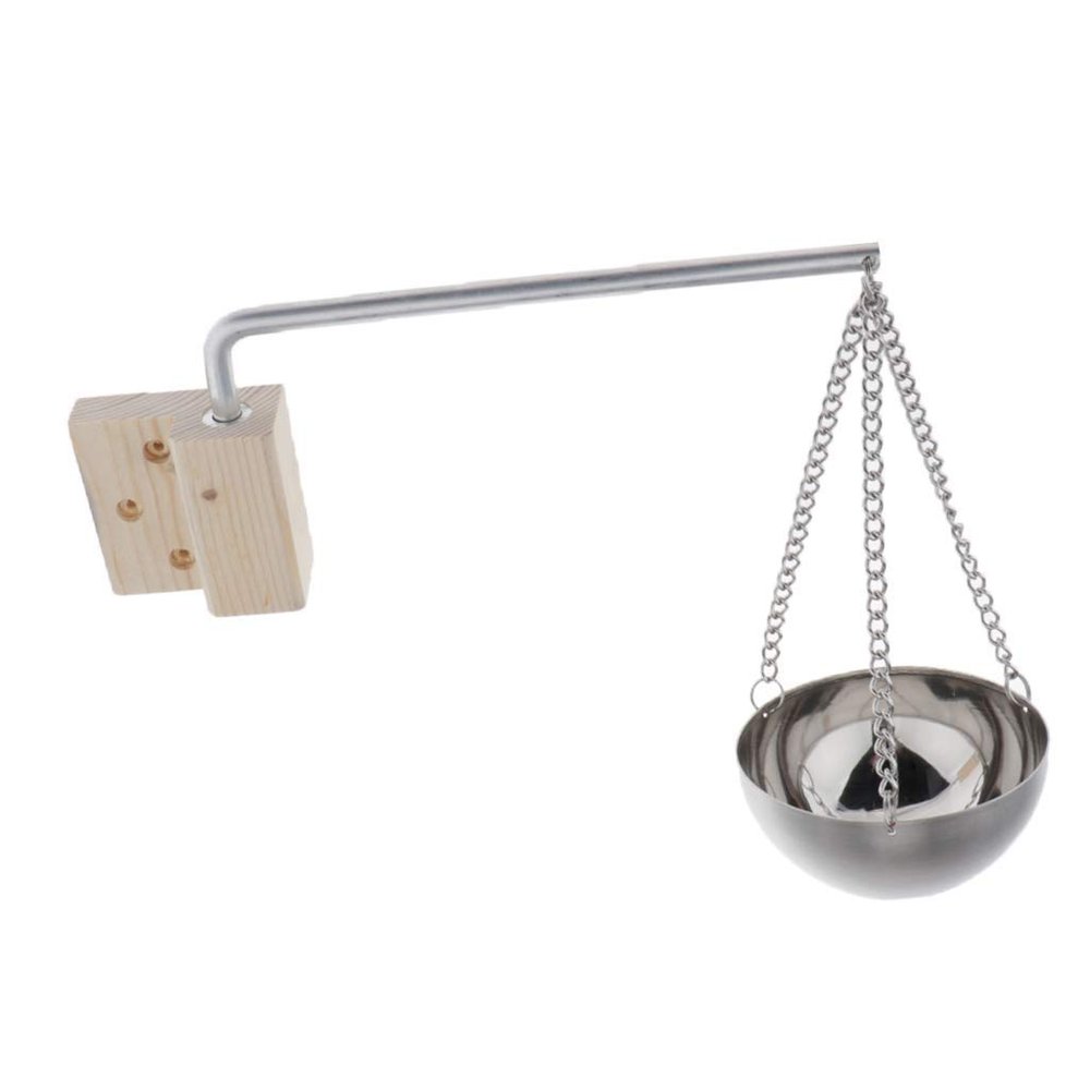 Tubayia Stainless Steel Essential Oil Holder Bowl for Sauna Aromatherapy with Chain (20 cm)