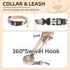 PUPTECK Adjustable Dog Harness Set with Collar and Leash, Beige, S view 4