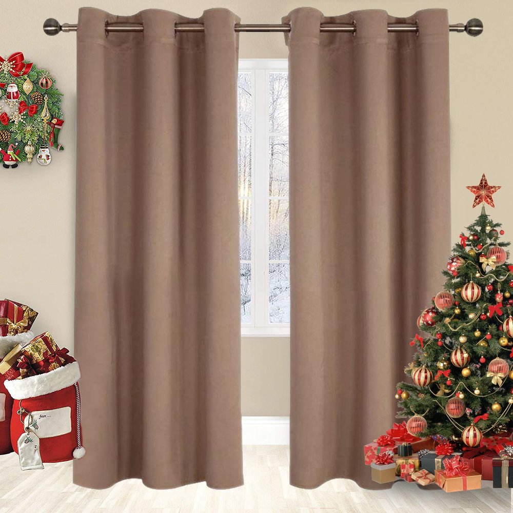 Muutos Blackout Curtain for Kids' Room, Thermal and Sound-Reducing, 235 x 200 cm, Coffee