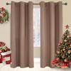 Muutos Blackout Curtain for Kids' Room, Thermal and Sound-Reducing, 235 x 200 cm, Coffee view 1