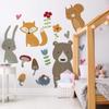 Muralo Wall Decal Set: Bear, Hedgehog, Fox, Squirrel, Rabbit – 75 x 150 cm view 3
