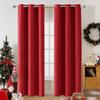 Muutos Blackout Curtains for Kids' Rooms, Noise-Reducing, 100 x 255 cm, Red view 1