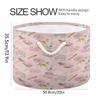 LDIYEU Pink Rose Flower Foldable Toy Storage Basket view 2