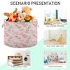 LDIYEU Pink Rose Flower Foldable Toy Storage Basket view 4