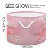 LDIYEU Pink Bird Toy Storage Basket for Kids view 2