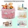 LDIYEU Pink Bird Toy Storage Basket for Kids view 4