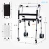 WANGXIAOLIN Folding Walker with Seat, Wheels, Storage Bag and Anti-Slip Handles view 2