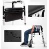 WANGXIAOLIN Folding Walker with Seat, Wheels, Storage Bag and Anti-Slip Handles view 4