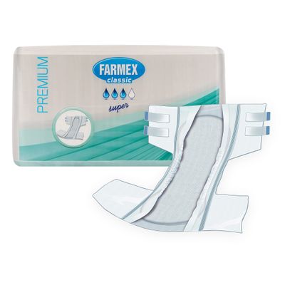Farmex Adult Incontinence Pants, TNT Super Absorbent Disposable Underwear, Size M, 30 Count
