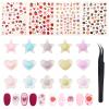 NICENEEDED Nail Art Decoration Set with Cartoon Nail Stickers and 3D Rhinestones view 1