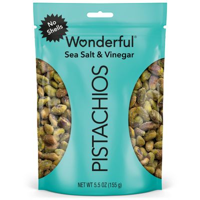Wonderful Pistachios Shelled, Sea Salt & Vinegar, 156 ml Bag