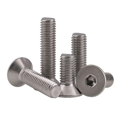316 Stainless Steel Hex Socket Countersunk Flat-Head Screws, M3–M6 (5 Units)