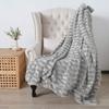Fluffy Dog Blanket, Soft Warm Plush Couch Throw, Gray, 2, 152 x 127 cm view 2