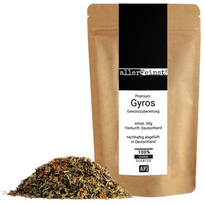 allerFeinst! Premium Gyros Seasoning Blend for Meat, Vegetables and Dips, 1 Pack (90 g)