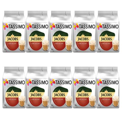 Tassimo Jacobs Café au Lait (10 pcs, 160 capsules total, 160 servings)