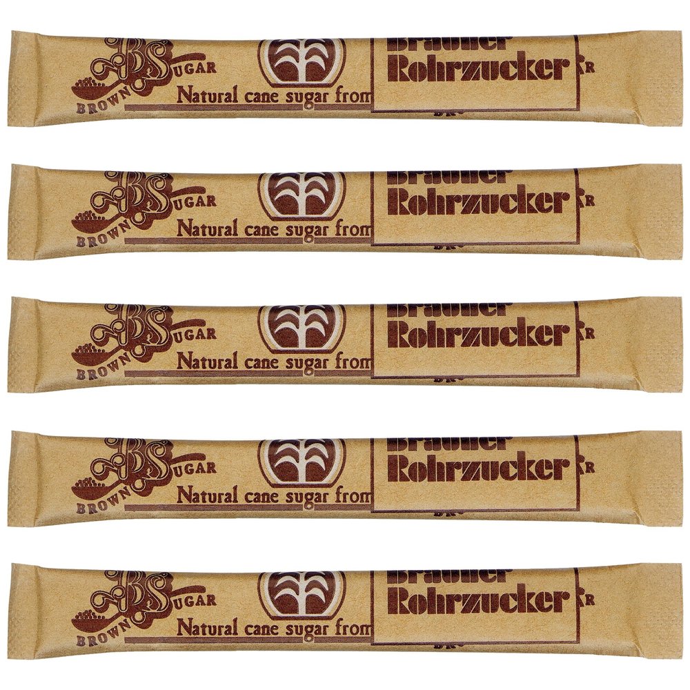 FIVE OCLOCK Brown Cane Sugar Sticks, 500 x 4 g