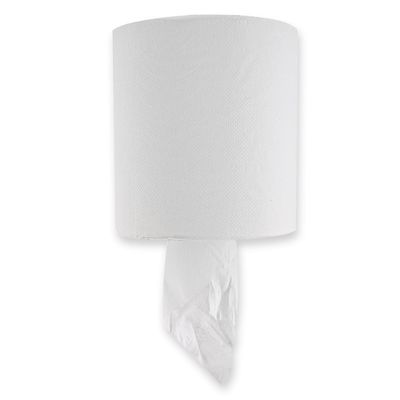 12 Paper Towel Rolls, FRANZ MENSCH, 120 m, White, 1-Ply, 6 cm Core