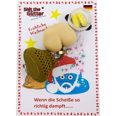 Christmas-Design Tea Strainer with Edible Glitter Pills