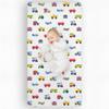 Wildkin Trains, Planes & Trucks Organic Cotton Flannel Fitted Crib Sheet, White view 1