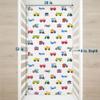 Wildkin Trains, Planes & Trucks Organic Cotton Flannel Fitted Crib Sheet, White view 3