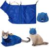 Weewooday 2-Piece Cat Grooming Mesh Set with Muzzle and Bathing Bag view 1