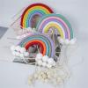 Rainbow Hair Clip Holder Organizer for Girls' Room, Long Hair Bow Display and Storage, Rainbow Wall Decor, Bedroom Accessory, Wall Holder, Boho Decor (CH5-B24) view 4