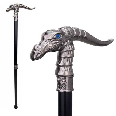 Walking Cane, Dragon Cane, 93 cm, Blue