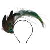 Beaupretty Peacock Feather Headband for Women, Flapper Headpiece for Carnival, Dance, Masquerade and Parties view 1