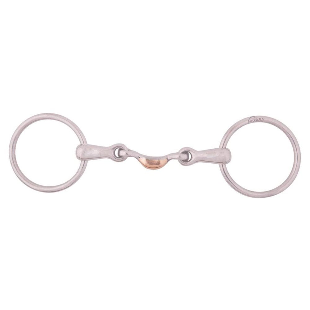 BR Equestrian Pessoa Double-Jointed Loose-Ring Snaffle