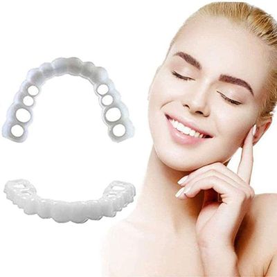 5-Piece Snap-On Cosmetic Veneer Set for Upper and Lower Teeth