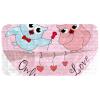 Bennigiry 36.9 x 66.9 cm Upgrade Baby Bath Mat for Baby and Toddler, Non-Toxic Valentine Heart Owl view 1